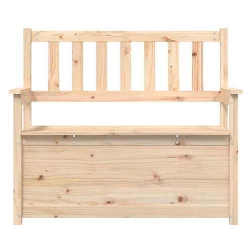Banc Banquette Coffre De Rangement 112,5 X 51,5 X 96,5 Cm Bois De Pin Massif 02_00107