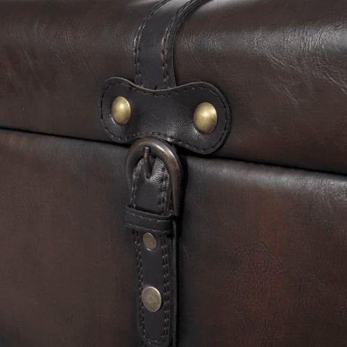 Ensemble De Banc Banquette S De Rangement 3 Pièces Marron 02_0010846