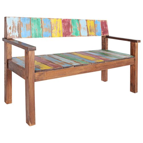 Banc Banquette 115 X 51 X 80 Cm Bois De Récupération Massif 02_0011009