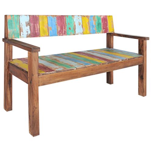 Banc Banquette 115 X 51 X 80 Cm Bois De Récupération Massif 02_0011009