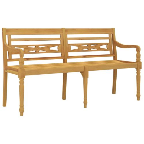 Banc De Jardin Meuble De Patio D'extérieur Terrasse 150 X 51,5 X 84 Cm Bois Massif De
