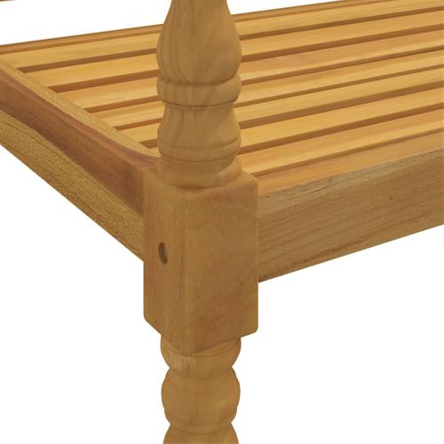Banc De Jardin Meuble De Patio D'extérieur Terrasse Avec Coussin Rouge Bordeaux 150cm Bois Teck