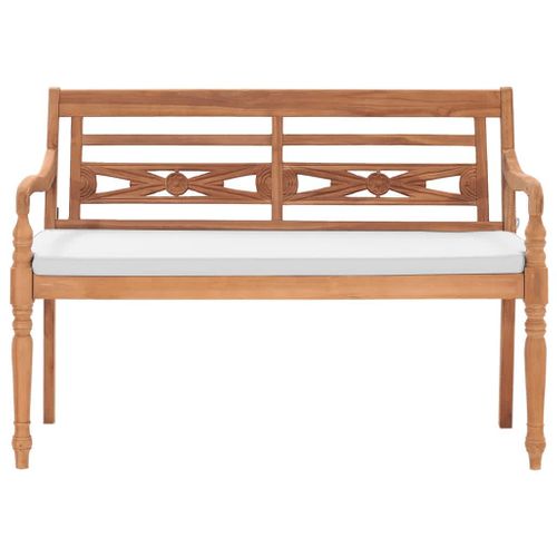 Banc De Jardin Meuble De Patio D'extérieur Terrasse Avec Coussins120 X 51,5 X 84 Cm