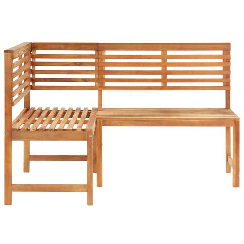 Banc De Jardin Meuble De Patio D'extérieur Terrasse D'angle De Jardin 140 X 100 X 91