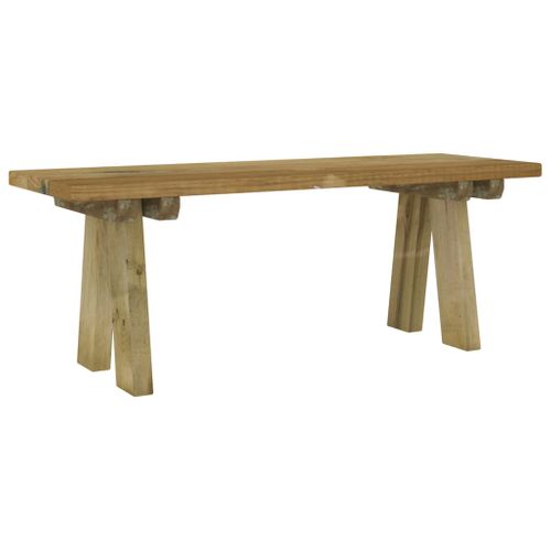 Banc De Jardin Meuble De Patio D'extérieur Terrasse 110 X 38 X 45 Cm Bois De Pin Mas