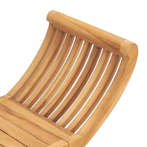 Banc De Jardin Meuble De Patio D'extérieur Terrasse 120 X 35 X 55 Cm Bois De Teck Sol