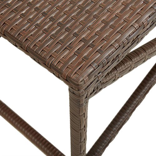 Banc De Jardin Meuble De Patio D'extérieur Terrasse 120 Cm Résine Tressée Marron 02_0