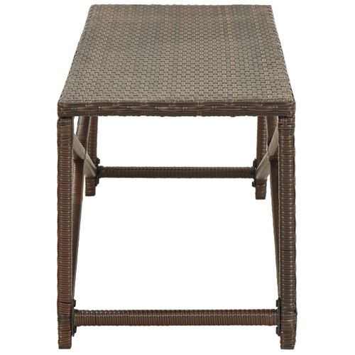 Banc De Jardin Meuble De Patio D'extérieur Terrasse 120 Cm Résine Tressée Marron 02_0