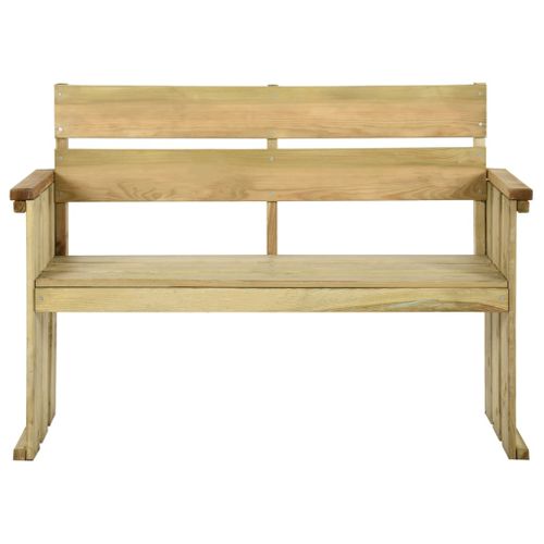 Banc De Jardin Meuble De Patio D'extérieur Terrasse 121 Cm Bois De Pin Imprégné 02_00