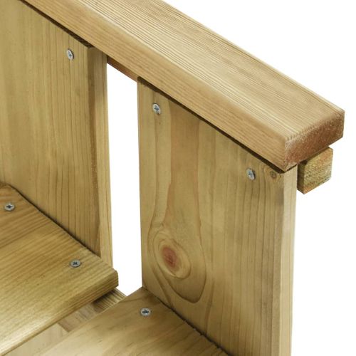Banc De Jardin Meuble De Patio D'extérieur Terrasse 121 Cm Bois De Pin Imprégné 02_00