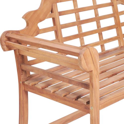 Banc De Jardin Meuble De Patio D'extérieur Terrasse 127 X 58,5 X 92,5 Cm Bois Massif