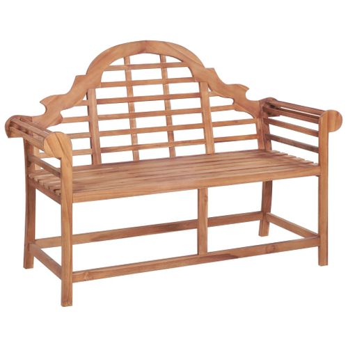 Banc De Jardin Meuble De Patio D'extérieur Terrasse 127 X 58,5 X 92,5 Cm Bois Massif