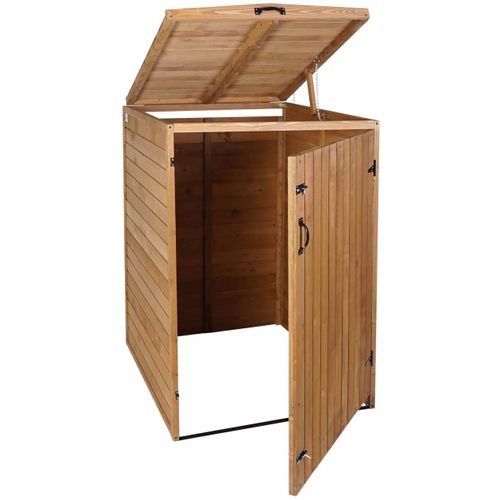 Abri De Poubelles Extérieur Conteneurs à Ordures Avec Couvercle Jusqu'à 2 Bacs 126x79,5x98 Cm En B