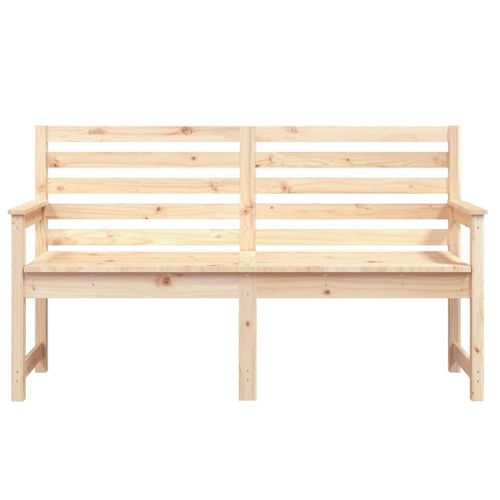 Banc De Jardin Meuble De Patio D'extérieur Terrasse 159,5 X 48 X 91,5 Cm Bois Massif
