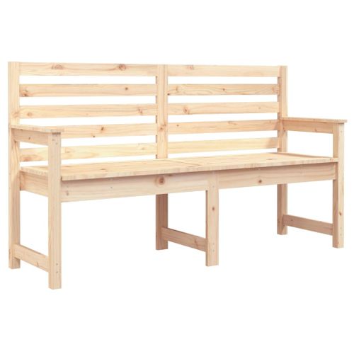 Banc De Jardin Meuble De Patio D'extérieur Terrasse 159,5 X 48 X 91,5 Cm Bois Massif