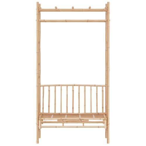 Banc De Jardin Meuble De Patio D'extérieur Terrasse Avec Pergola 116 Cm Bambou 02_001