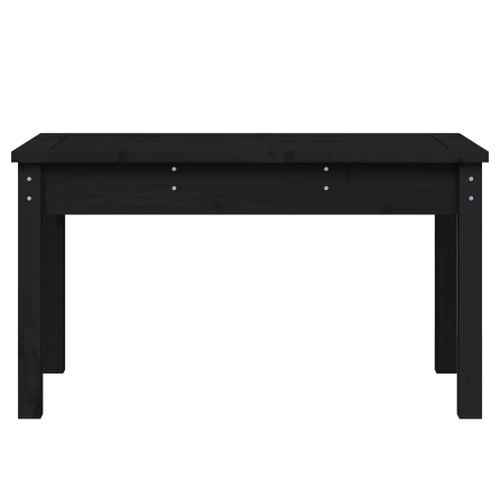 Banc De Jardin Meuble De Patio D'extérieur Terrasse Noir 80 X 44 X 45 Cm Bois Massif