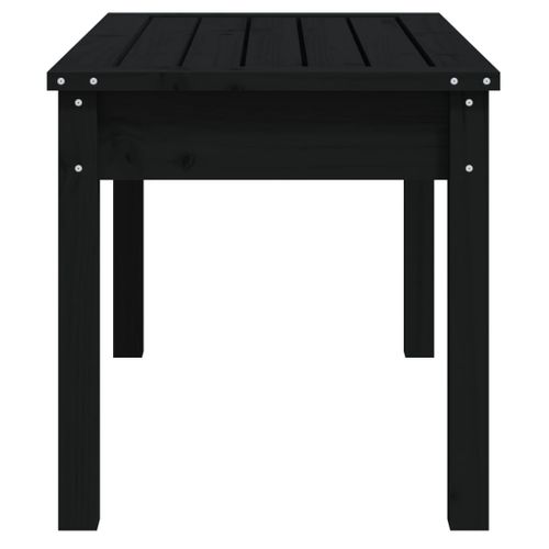 Banc De Jardin Meuble De Patio D'extérieur Terrasse Noir 80 X 44 X 45 Cm Bois Massif