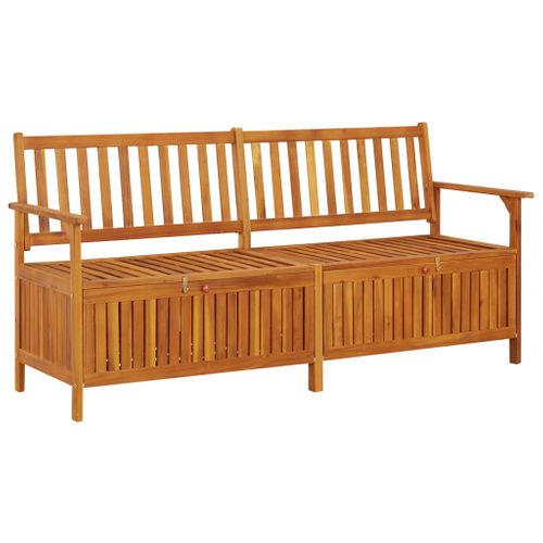 Banc De Jardin Meuble De Patio D'extérieur Terrasse De Rangement 170 X 63 X 84 Cm Bois D'acacia