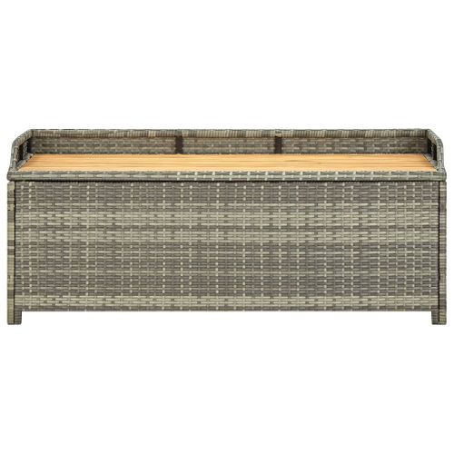 Banc De Jardin Meuble De Patio D'extérieur Terrasse De Rangement De Jardin 120 Cm Résine Tressée