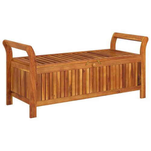 Banc De Jardin Meuble De Patio D'extérieur Terrasse De Rangement De Jardin Avec Coussin