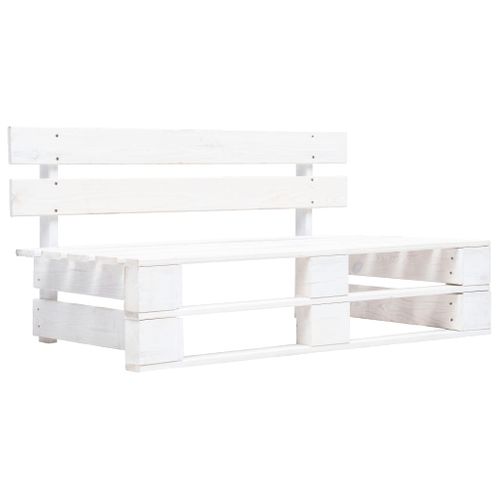 Banc De Jardin Meuble De Patio D'extérieur Terrasse Palette De Jardin Bois Blanc 02_0