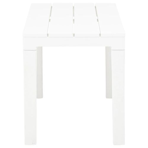 Banc De Jardin Meuble De Patio D'extérieur Terrasses De Jardin 2 Pièces Blanc Plastiq