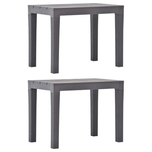 Banc De Jardin Meuble De Patio D'extérieur Terrasses De Jardin 2 Pièces Moka Plastiqu