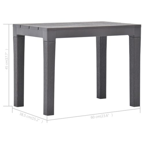 Banc De Jardin Meuble De Patio D'extérieur Terrasses De Jardin 2 Pièces Moka Plastiqu