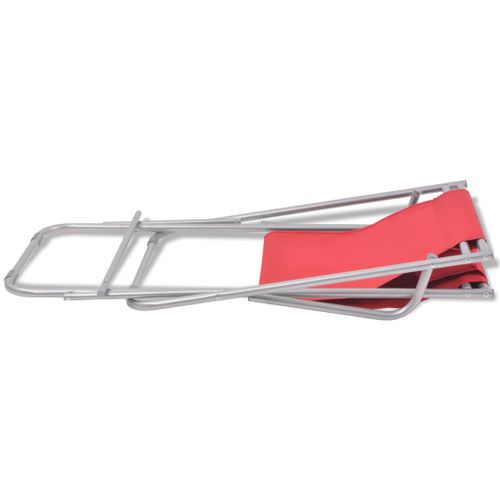 Chaises Inclinables De Terrasse 2 Pièces Acier Rouge 02_0011905