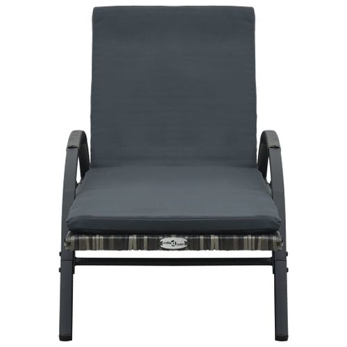 Lot De Deux Chaises Longues Transat 200 Cm Avec Table Résine Tressée Anthracite 02_00