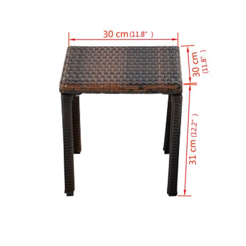 Lot De Deux Chaises Longues Transat 200 Cm Avec Table Résine Tressée Marron 02_001191