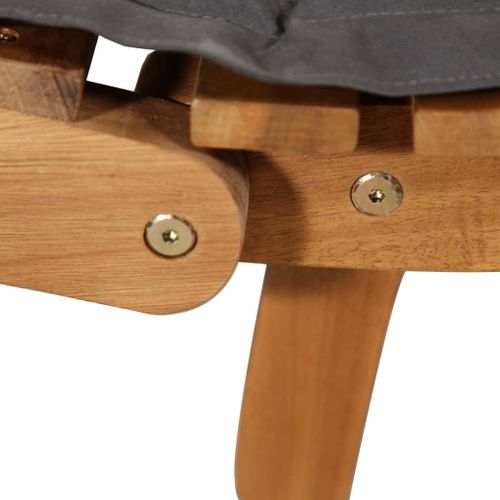 Chaises Longues Transat Et Coussins 2 Pièces Gris Foncé Bois Massif Acacia 02_0011927