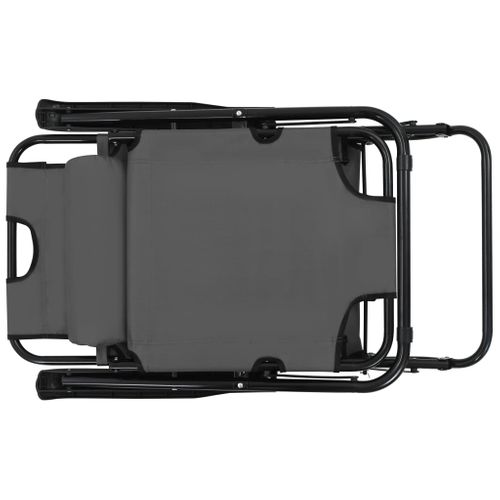 Chaises Longues Pliables 2 Pièces Avec Repose-pied Acier Gris 02_0011942