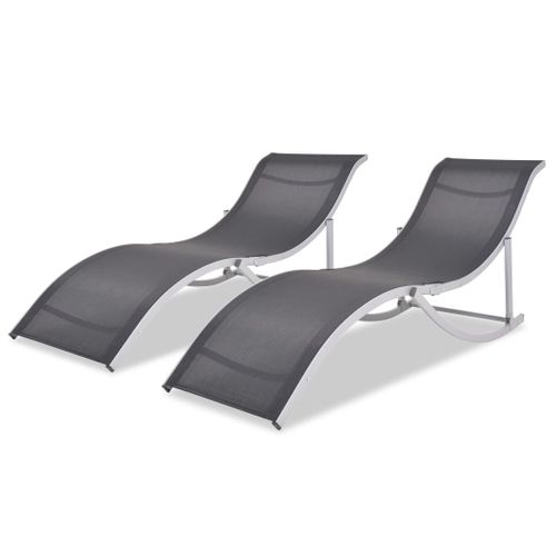 Lot De Deux Chaises Longues Pliantes Aluminium Et Textilène 02_0011961