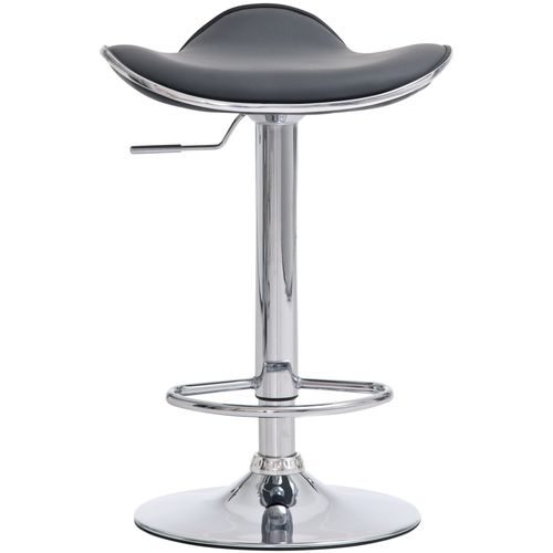 Lot De 2 Tabourets De Bar En Synthétique Gris Pieds Métal Chromé Pivotant Et Hauteur Réglable Tdb1