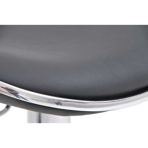 Lot De 2 Tabourets De Bar En Synthétique Gris Pieds Métal Chromé Pivotant Et Hauteur Réglable Tdb1