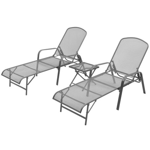 Lot De 2 Transats Chaise Longue Bain De Soleil Lit De Jardin Terrasse Meuble D'extérieur