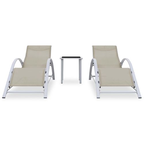 Lot De 2 Transats Chaise Longue Bain De Soleil Lit De Jardin Terrasse Meuble D'extérieur