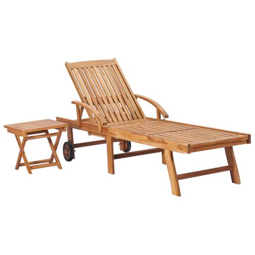 Lot De 2 Transats Chaise Longue Bain De Soleil Lit De Jardin Terrasse Meuble D'extérieur