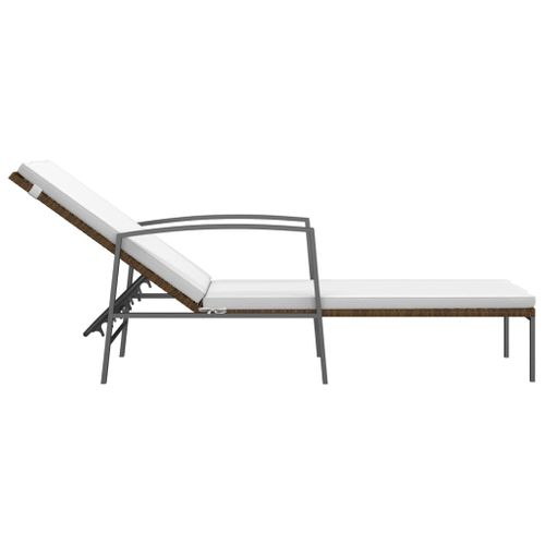 Lot De 2 Transats Chaise Longue Bain De Soleil Lit De Jardin Terrasse Meuble D'extérieur Avec Table