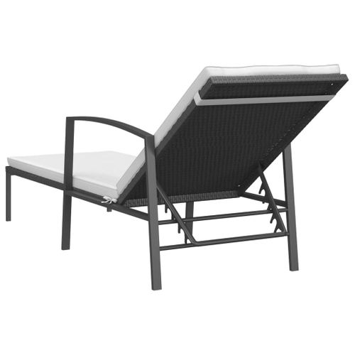 Lot De 2 Transats Chaise Longue Bain De Soleil Lit De Jardin Terrasse Meuble D'extérieur Avec Table