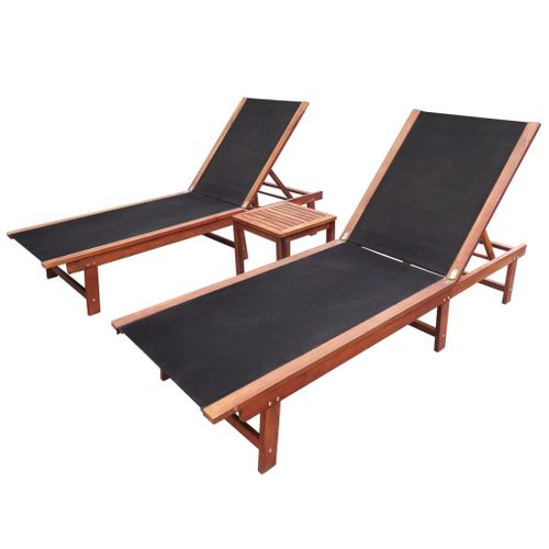 Lot De 2 Transats Chaise Longue Bain De Soleil Lit De Jardin Terrasse Meuble D'extéri