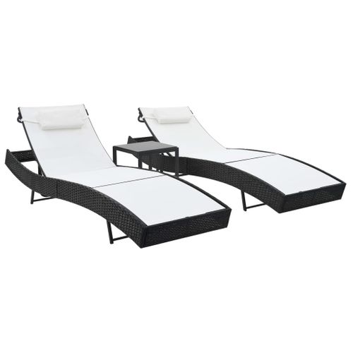 Lot De 2 Transats Chaise Longue Bain De Soleil Lit De Jardin Terrasse Meuble D'extéri