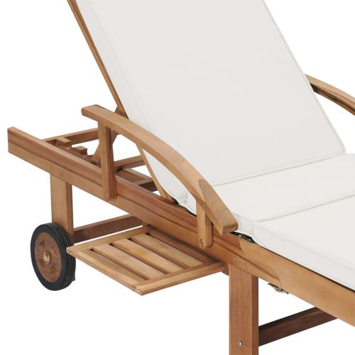 Lot De 2 Transats Chaise Longue Bain De Soleil Terrasse Meuble D'extérieur Avec Coussin