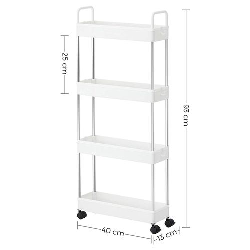 Chariot Fin Étagère De Cuisine À 4 Niveaux
