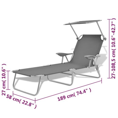 Transat Chaise Longue Bain De Soleil Lit De Jardin Terrasse Meuble D'extérieur