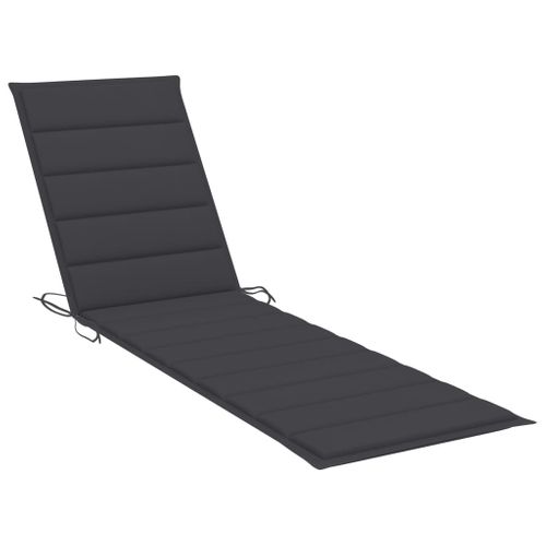 Transat Chaise Longue Bain De Soleil Lit De Jardin Terrasse Meuble D'extérieur Avec Coussin