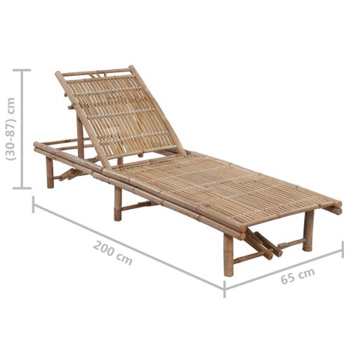 Transat Chaise Longue Bain De Soleil Lit De Jardin Terrasse Meuble D'extérieur Avec C