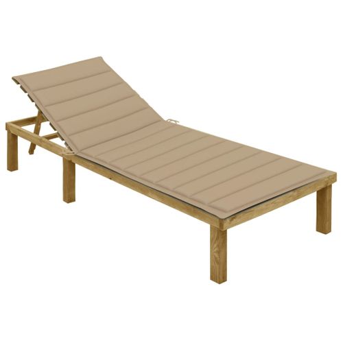 Transat Chaise Longue Bain De Soleil Lit De Jardin Terrasse Meuble D'extérieur 200 Cm